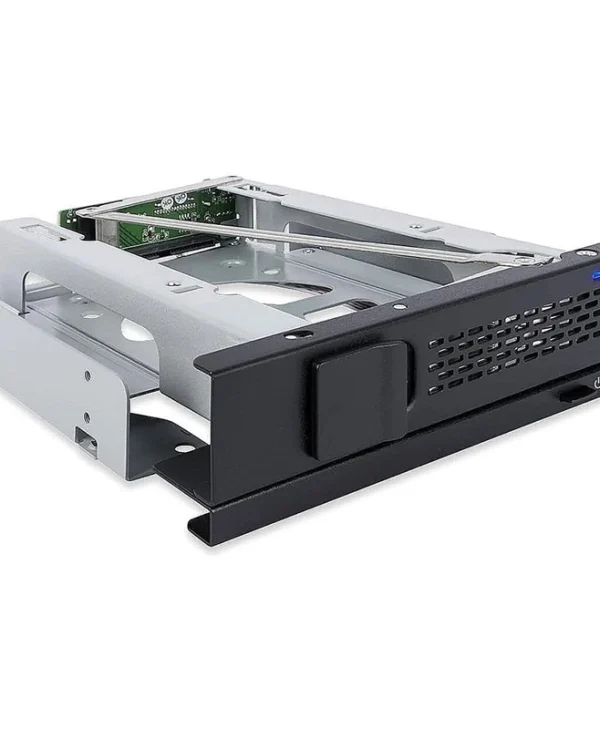 Icy Dock 1x 3.5" Sata In 1x 5.25" Bay Mobile Rack Fanless Keylock Tray Μαύρο MB171SP-1B MB171SP-1B