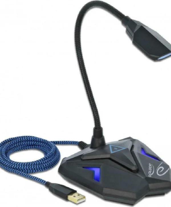 DeLock 66330 Μικρόφωνο Επιτραπέζιο σε Μπλε Χρώμα 66330