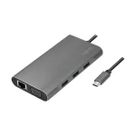 LogiLink USB-C Docking Station με HDMI 4K PD Ethernet και συνδεση 2 Οθονών Ασημί (UA0383) UA0383 - Image 2