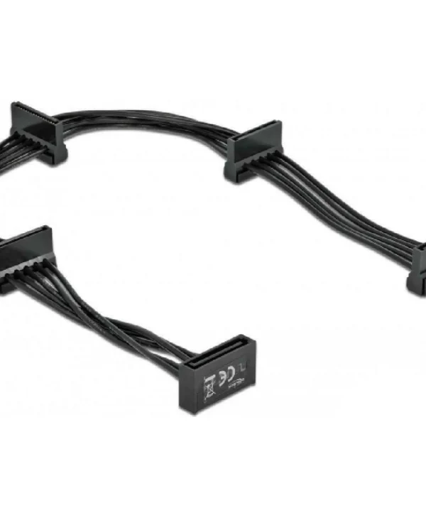 DeLock 15-Pin Sata - 15-Pin Sata Cable 0.40m Μαύρο 60395 60395