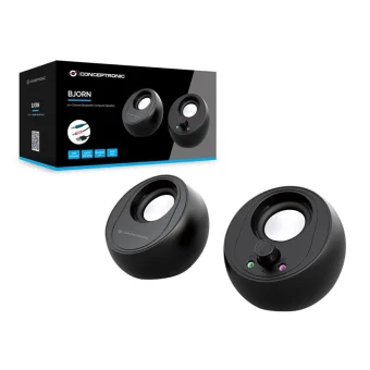 Conceptronic BJORN01B Ηχεία Υπολογιστή 2.0 με Bluetooth και Ισχύ 10W Μαύρα BJORN01B