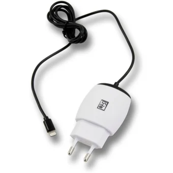 2GO Φορτιστής με Ενσωματωμένο Καλώδιο Lightning Λευκός (795630) 795630
