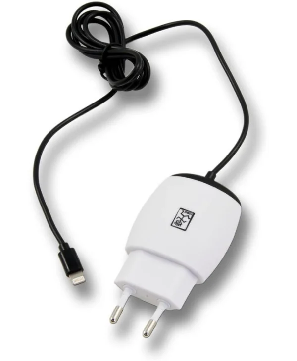 2GO Φορτιστής με Ενσωματωμένο Καλώδιο Lightning Λευκός (795630) 795630