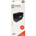 2GO Φορτιστής Χωρίς Καλώδιο με 2 Θύρες USB-A Μαύρος (794250) 794250 - Image 2