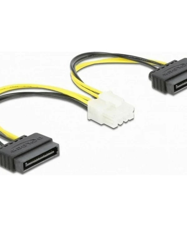 DeLock 8-Pin EPS - 2x 15-Pin Sata Cable 0.15m Πολύχρωμο 83020 83020