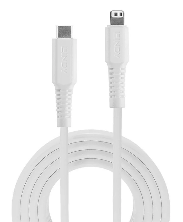 Lindy Μετατροπέας USB-C / Lightning male σε USB-C / Lightning female Λευκό 1τμχ 31318 31318