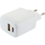 Schwaiger Φορτιστής Χωρίς Καλώδιο με Θύρα USB-A και Θύρα USB-C Λευκός (LAD260512) LAD260512