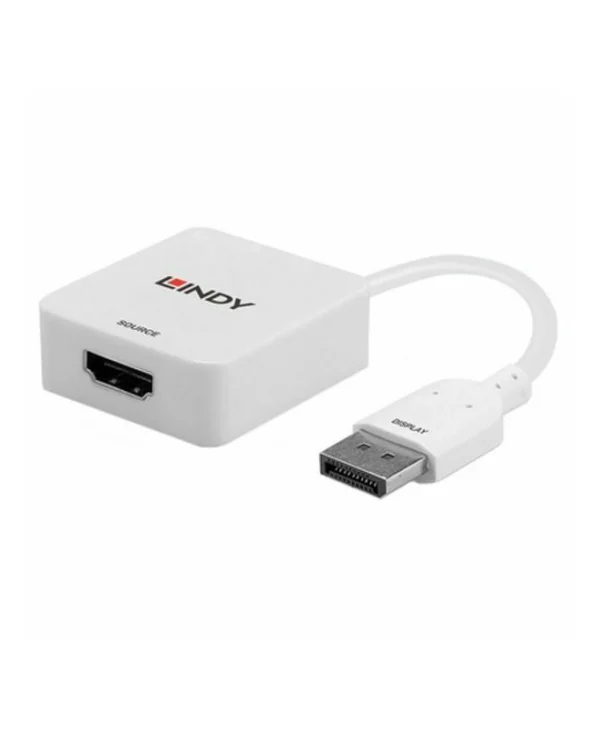 Lindy Μετατροπέας DisplayPort male σε HDMI female Λευκό (38303) 38303