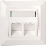 Schwaiger Μονή Πρίζα Δικτύου RJ45 με Πλαίσιο σε Λευκό Χρώμα NKSD2532 NKSD2532