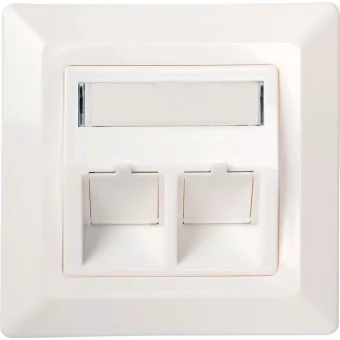 Schwaiger Μονή Πρίζα Δικτύου RJ45 με Πλαίσιο σε Λευκό Χρώμα NKSD2532 NKSD2532