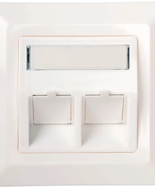 Schwaiger Μονή Πρίζα Δικτύου RJ45 με Πλαίσιο σε Λευκό Χρώμα NKSD2532 NKSD2532