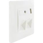 Schwaiger Μονή Πρίζα Δικτύου RJ45 με Πλαίσιο σε Λευκό Χρώμα NKSD2532 NKSD2532 - Image 2