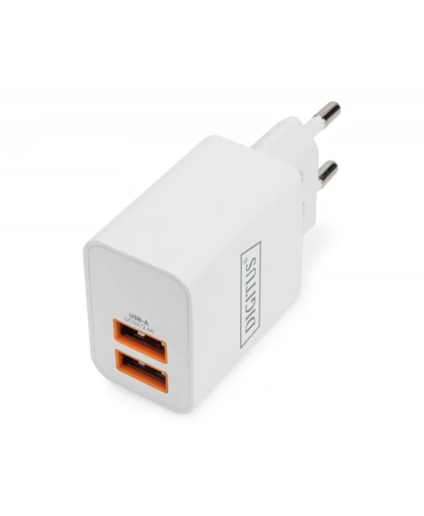 Digitus Βάση Φόρτισης με 2 Θύρες USB-A 15W σε Λευκό χρώμα (DA-10061) DA-10061