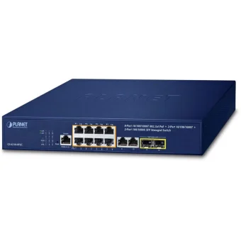 Planet GS-4210-8P2C Managed L2 PoE+ Switch με 8 Θύρες Gigabit (1Gbps) Ethernet και 2 SFP Θύρες GS-4210-8P2C