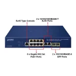Planet GS-4210-8P2C Managed L2 PoE+ Switch με 8 Θύρες Gigabit (1Gbps) Ethernet και 2 SFP Θύρες GS-4210-8P2C - Image 4