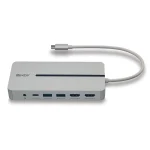 Lindy USB-C Docking Station με HDMI 4K PD Ethernet και συνδεση 2 Οθονών Γκρι (43360) 43360