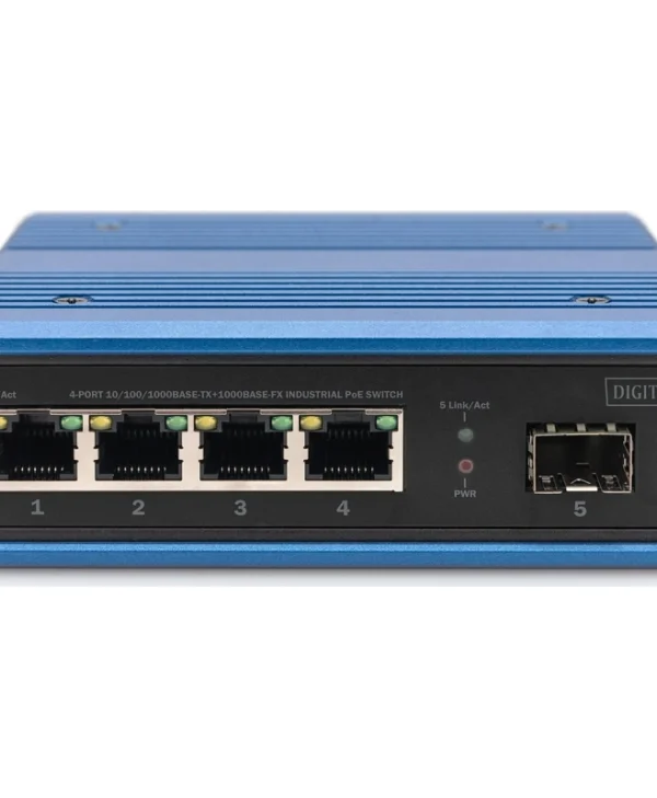 Digitus DN-651135 Unmanaged L2 PoE Switch με 4 Θύρες Gigabit (1Gbps) Ethernet και 1 SFP Θύρα DN-651135