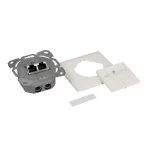 LogiLink Διπλή Πρίζα Δικτύου RJ45 με Πλαίσιο σε Λευκό Χρώμα NP0128 NP0128