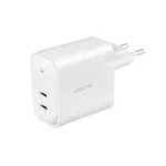 LogiLink Φορτιστής Χωρίς Καλώδιο GaN με 2 Θύρες USB-C 40W Power Delivery Λευκός (PA0282) PA0282
