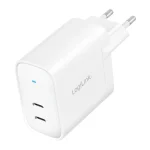 LogiLink Φορτιστής Χωρίς Καλώδιο GaN με 2 Θύρες USB-C 40W Power Delivery Λευκός (PA0282) PA0282 - Image 4