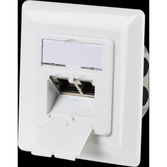EFB Μονή Πρίζα Δικτύου RJ45 με Πλαίσιο Τύπου Cat6 σε Λευκό Χρώμα EC020400002 EC020400002