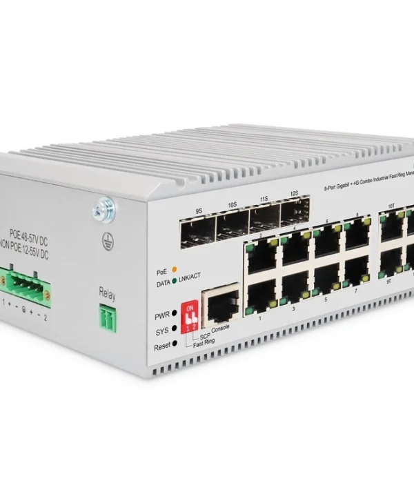 Digitus DN-651139 Managed L2 PoE Switch με 8 Θύρες Gigabit (1Gbps) Ethernet και 4 SFP Θύρες DN-651139