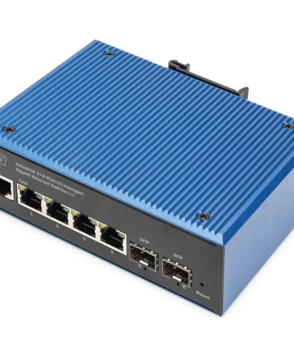 Digitus DN-651155 Managed L2 PoE Switch με 4 Θύρες Gigabit (1Gbps) Ethernet και 2 SFP Θύρες DN-651155