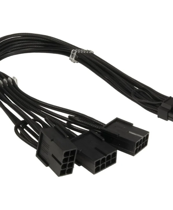 Inter-Tech 12 4pin 3x8pin 88885615 12+4 pin - 8-Pin PCIe Cable 0.34m Μαύρο 88885615 88885615