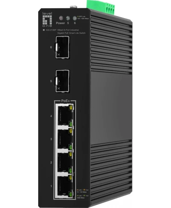 Level One IGS-2106P Managed L2 PoE+ Switch με 6 Θύρες Gigabit (1Gbps) Ethernet και 2 SFP Θύρες IGS-2106P