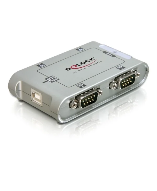 DeLock Μετατροπέας Serial male σε USB-B female Ασημί 1τμχ 87414 87414