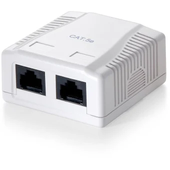 Equip Διπλή Εξωτερική Πρίζα Δικτύου RJ45 Τύπου Cat6 σε Λευκό Χρώμα 235212 235212