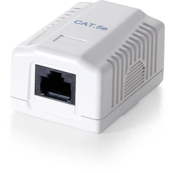 Equip Μονή Εξωτερική Πρίζα Δικτύου RJ45 σε Λευκό Χρώμα 235211 235211