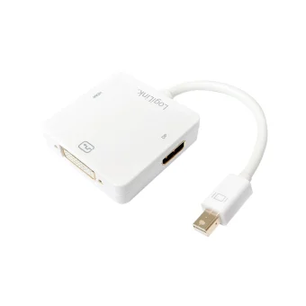LogiLink Μετατροπέας mini DisplayPort male σε DVI-I / DisplayPort / HDMI female Λευκό 1τμχ CV0045A CV0045A