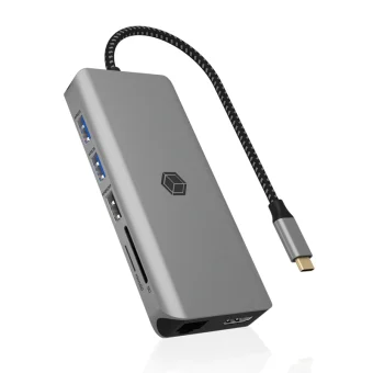 Icy Box IB-DK4061-CPD USB-C Docking Station με HDMI 4K PD Ethernet Γκρι IB-DK4061-CPD