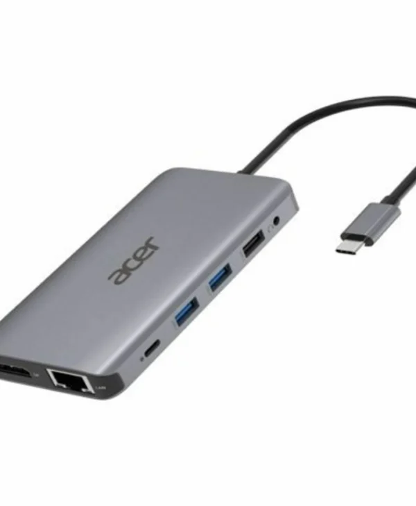 Acer USB-C Docking Station με HDMI 4K PD Ethernet και συνδεση 2 Οθονών Ασημί (HP.DSCAB.009) HP.DSCAB.009