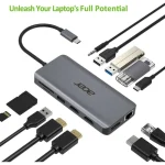 Acer USB-C Docking Station με HDMI 4K PD Ethernet και συνδεση 2 Οθονών Ασημί (HP.DSCAB.009) HP.DSCAB.009 - Image 3