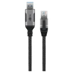 Goobay 70694 Μετατροπέας Καλωδίου Usb A Rj-45 Μαύρος Μαύρο Άργυρος 70694 - Image 2
