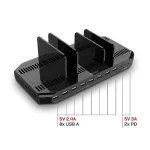 Lindy Βάση Φόρτισης με 8 Θύρες USB-A και 2 Θύρες USB-C 120W Quick Charge 3.0 σε Μαύρο χρώμα (73435) 73435 - Image 2