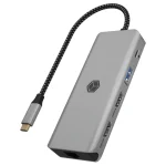 Icy Box IB-DK4012-CPD USB-C Docking Station με HDMI 4K PD Ethernet και σύνδεση 2 Οθονών Γκρι IB-DK4012-CPD