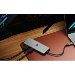 Icy Box IB-DK4012-CPD USB-C Docking Station με HDMI 4K PD Ethernet και σύνδεση 2 Οθονών Γκρι IB-DK4012-CPD - Image 2