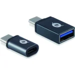 Conceptronic Μετατροπέας USB-C / micro USB male σε USB-C / micro USB female Γκρι 1τμχ DONN04G DONN04G
