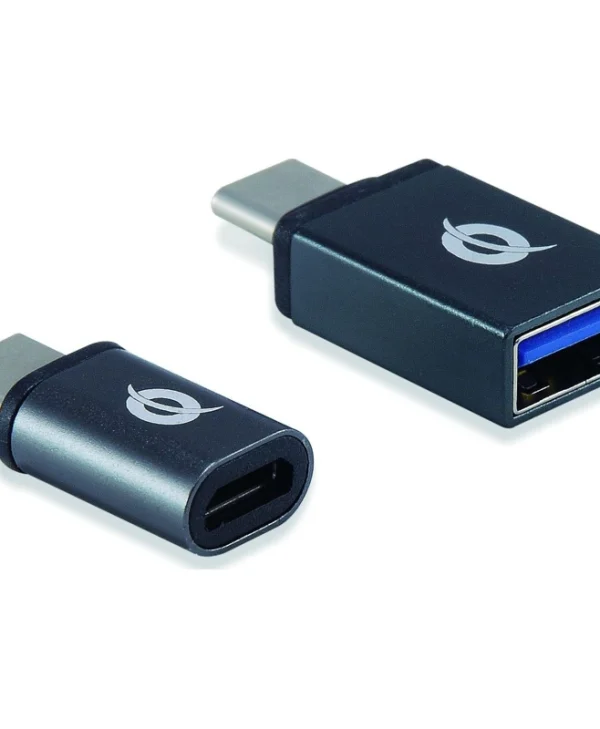 Conceptronic Μετατροπέας USB-C / micro USB male σε USB-C / micro USB female Γκρι 1τμχ DONN04G DONN04G