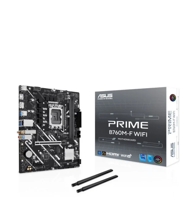 Asus Prime B760M-F WIFI Motherboard Micro ATX με Intel 1700 Socket 90MB1N00-M0EAY0 90MB1N00-M0EAY0