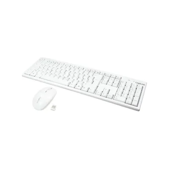 LogiLink ID0104W Ασύρματο Σετ Πληκτρολόγιο & Ποντίκι Αγγλικό US Λευκό ID0104W
