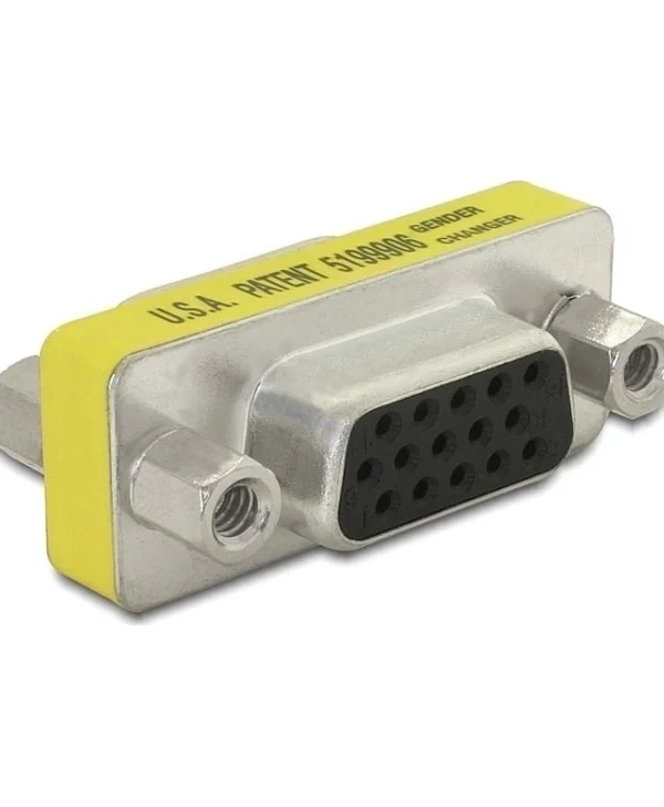 DeLock Μετατροπέας VGA female σε VGA female Κίτρινο 1τμχ 65001 65001
