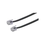 Schwaiger Flat Τηλεφωνικό Καλώδιο RJ11 6P4C 6m Μαύρο (TAL6331533) TAL6331533