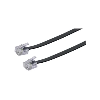 Schwaiger Flat Τηλεφωνικό Καλώδιο RJ11 6P4C 6m Μαύρο (TAL6331533) TAL6331533