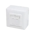 LogiLink Διπλή Εξωτερική Πρίζα Δικτύου RJ45 Τύπου Cat6 σε Λευκό Χρώμα NP0039A NP0039A