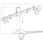 Iiyama DS1002D-B1 Επιτραπέζια Βάση για 2 Οθόνες έως 30" DS1002D-B1 - Image 4