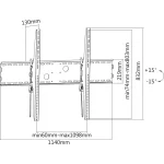 Equip 650322 Βάση Τηλεόρασης Τοίχου έως 100" και 100kg 650322 - Image 6